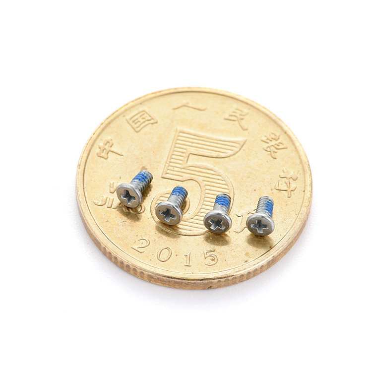 M1,2X3mm fladt hoved kryds kulstofstål mikrolåseskrue