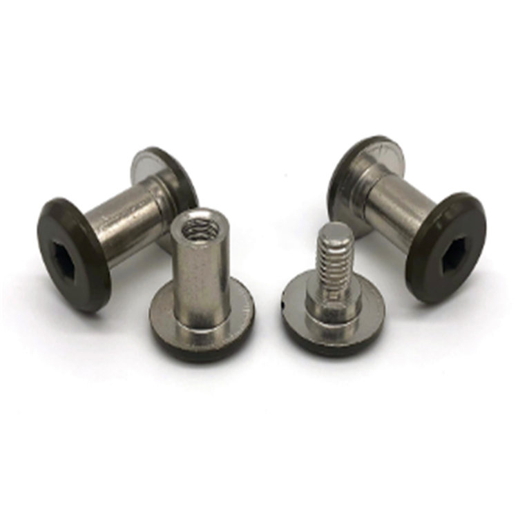 2 mm sort oxid rustfrit stål unbraconhoved bindende stolpe skrue