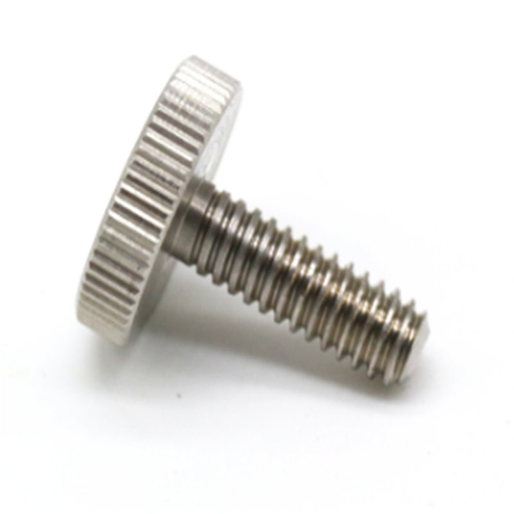 #8-32 x 0,5 fladt hoved, riflet tommelfingerskrue
