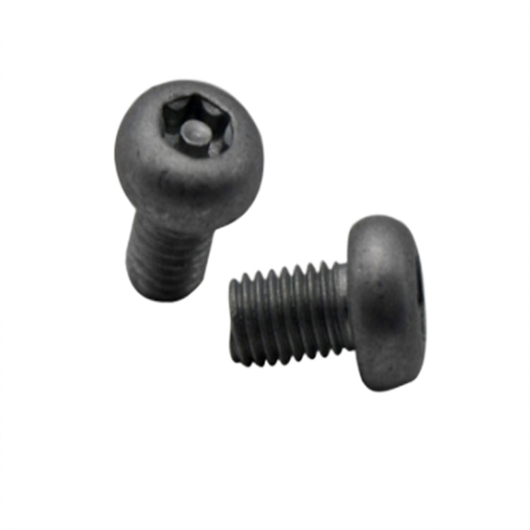 #6-32 black torx pan head security screw with plum blossom
