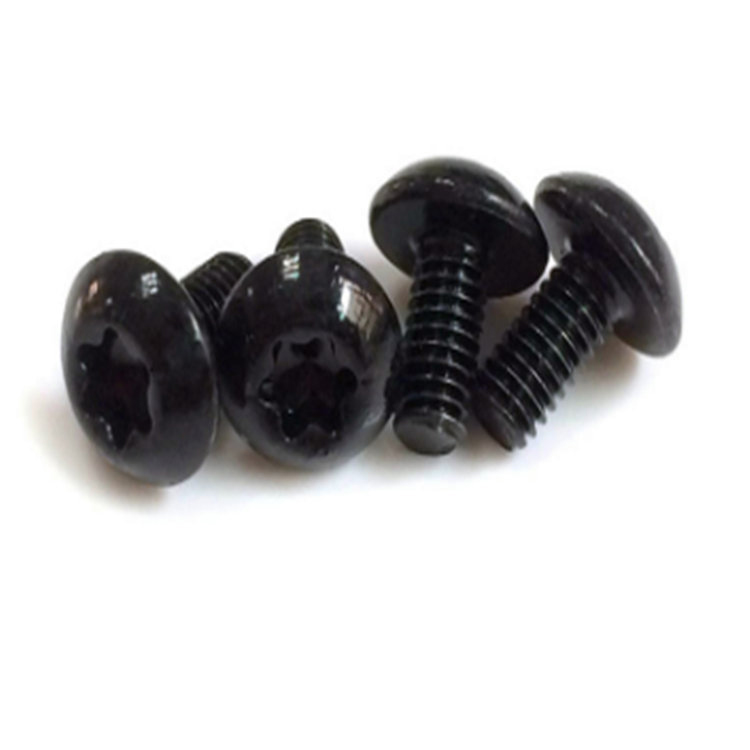 M4 sort zink Torx 6 lapper sekskantet socket knaphovedskrue