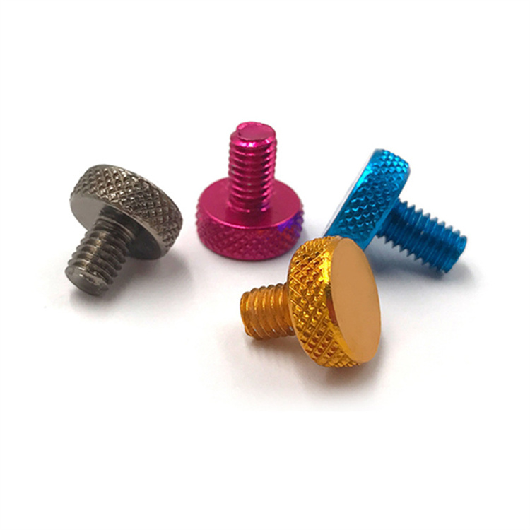 M3 m4 farve anodiseret aluminium riflet fingerskrue til computer