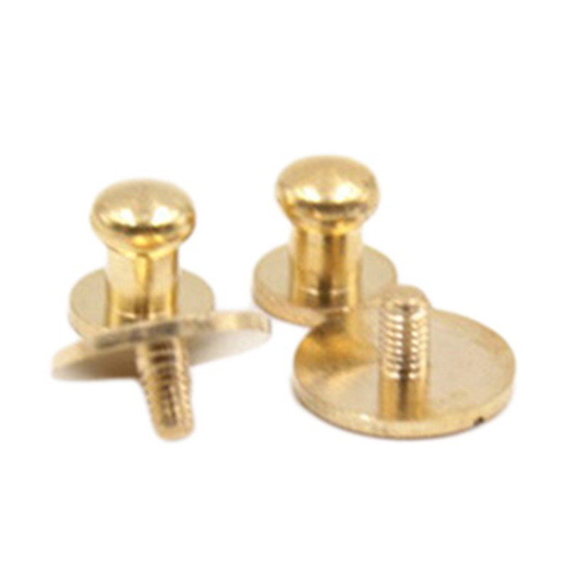 Nyt design Solid Messing Sam Brown Button Stud Til læder Nyt design Solid Messing Sam Brown Button Stud Til læder
