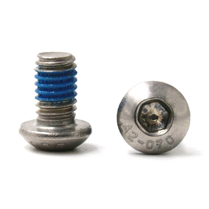 M2 knaphoved fatning lille mikro skrue med nylon patch
