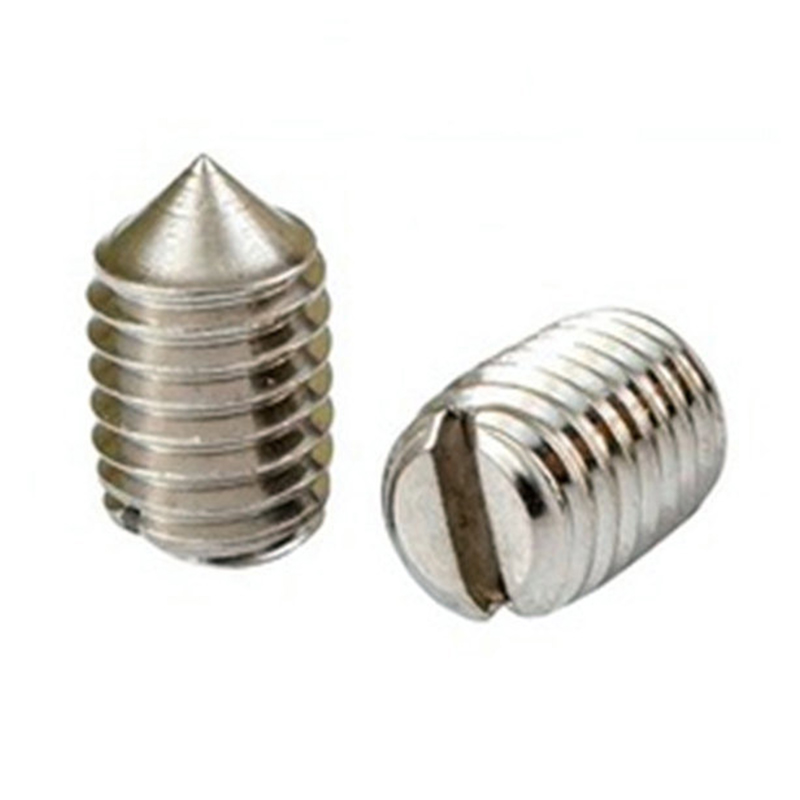 DIN553 304 316 rustfrit stål keglespids slidset sætskrue DIN553 304 316 rustfrit stål keglespids slidset sætskrue