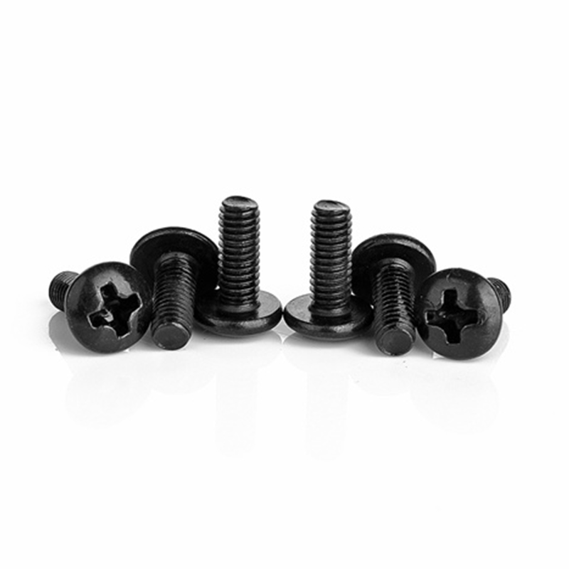 Sort rustfrit stål m5 cross truss head maskinskrue Sort rustfrit stål m5 cross truss head maskinskrue