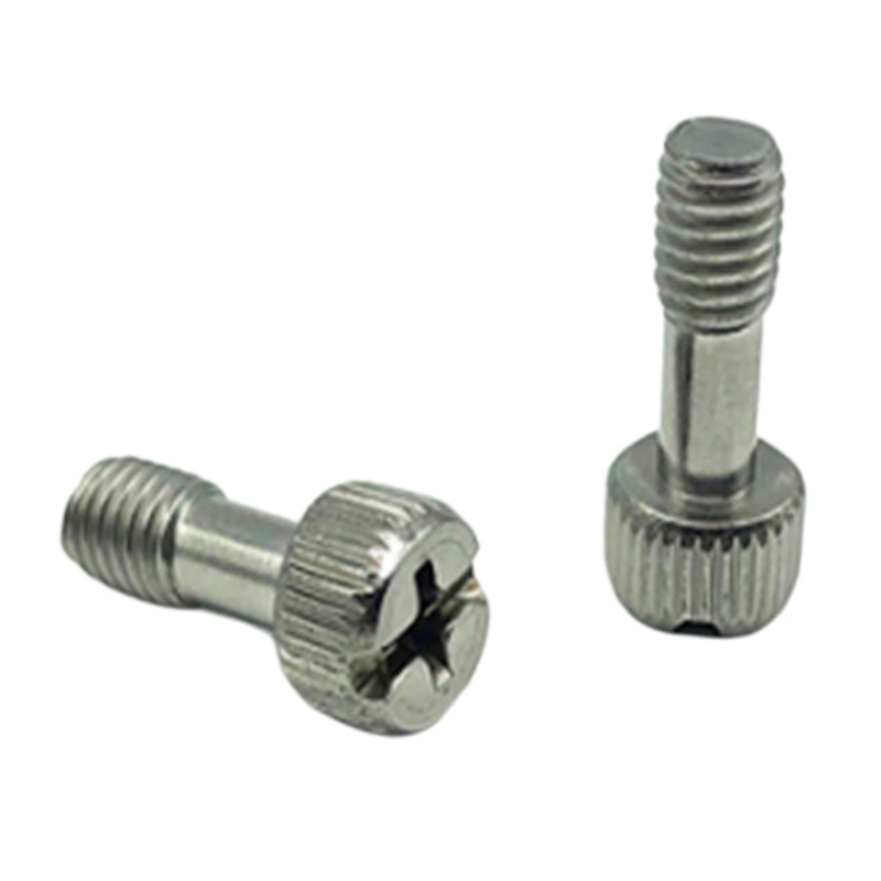 1/4” riflet hoved lige slidset halvgevind fingerskrue